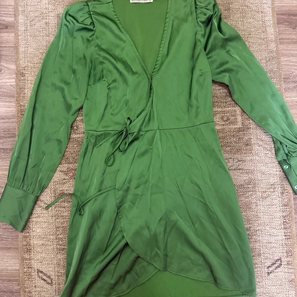 Abercrombie & Fitch Green Long Sleeve Dress